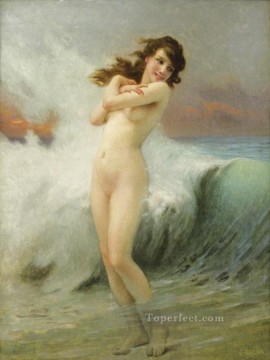 Nude Painting - A Water Nymph The Wave Guillaume Seignac classic nude